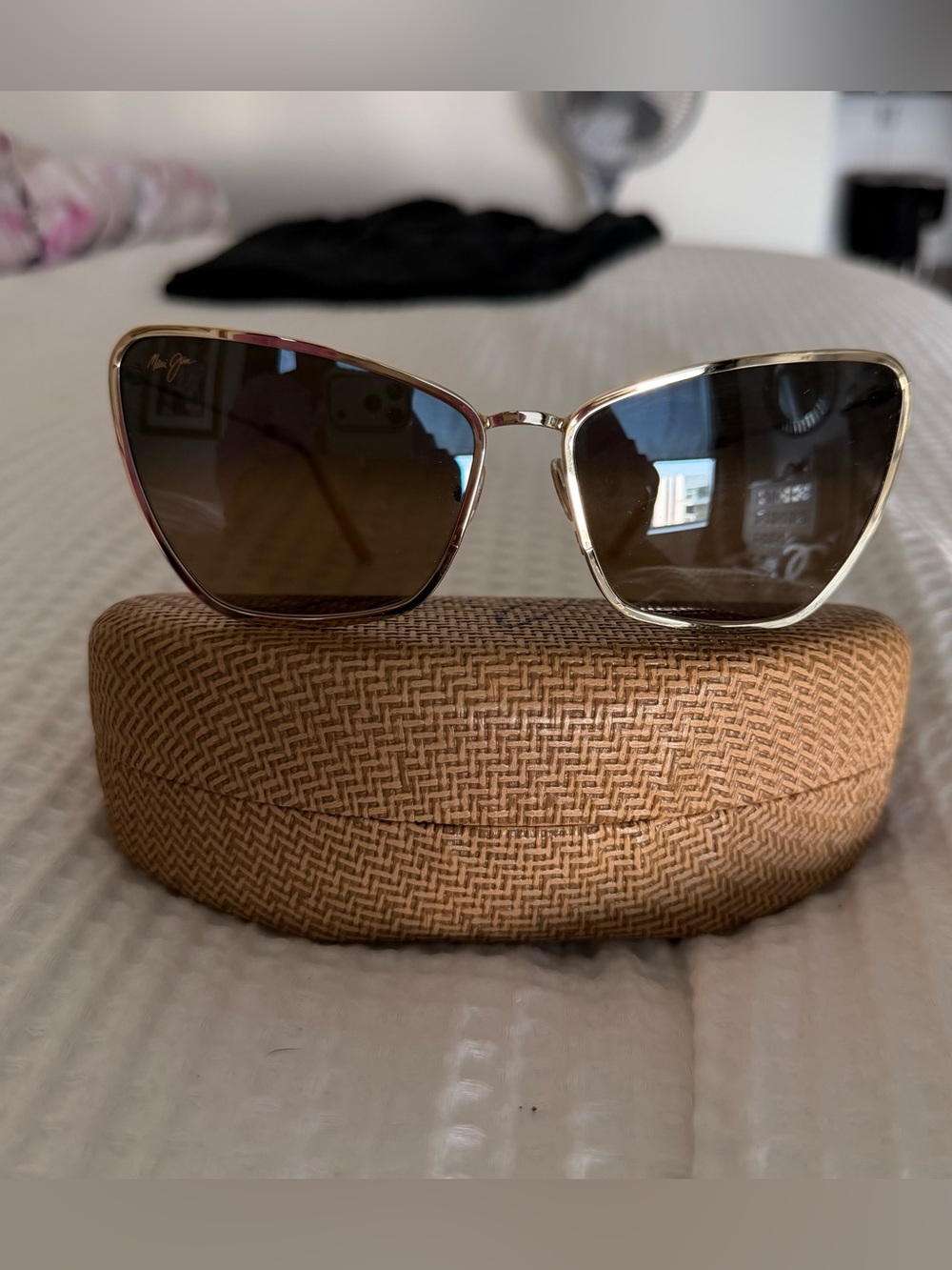 NEW Maui Jim Puakenikeni Womens sunglasses Gold Metal Frame HCL Bronze NIB